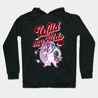 Wilds Like My Curls Toddler Cute Unicorn Curly Haired Retro Hoodie